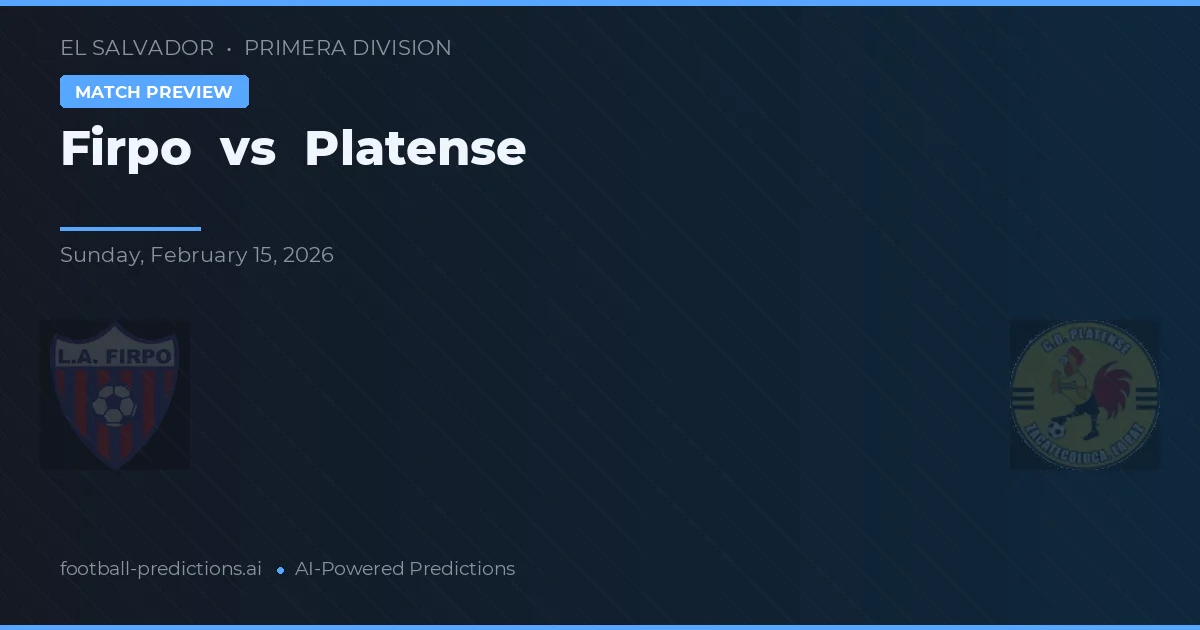 Firpo vs Platense — typy i zapowiedź meczu