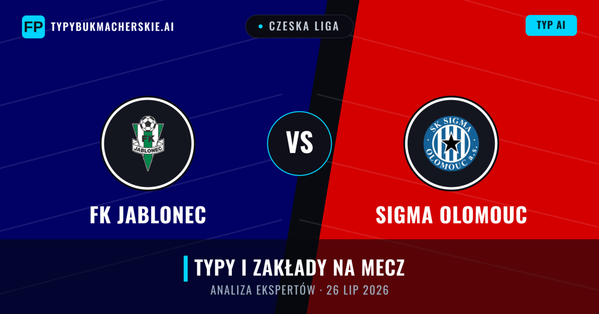 FK Jablonec vs Sigma Olomouc — typy i zapowiedź meczu