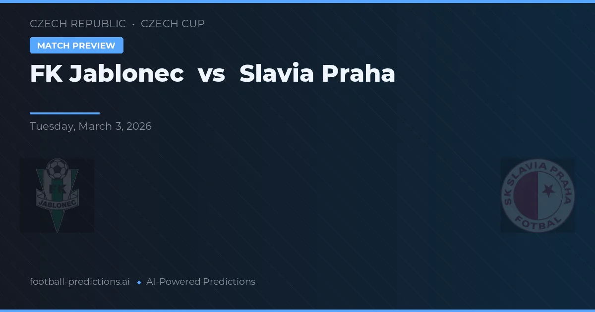 FK Jablonec vs Slavia Praga — typy i zapowiedź meczu