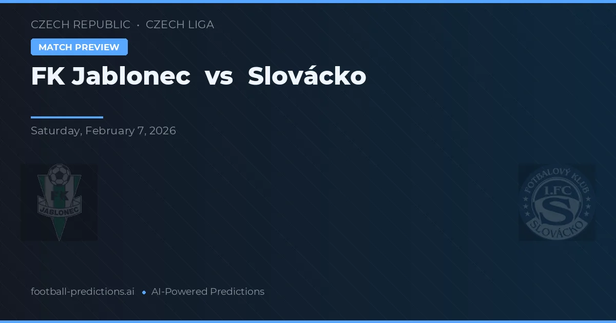 FK Jablonec vs Slovácko — typy i zapowiedź meczu