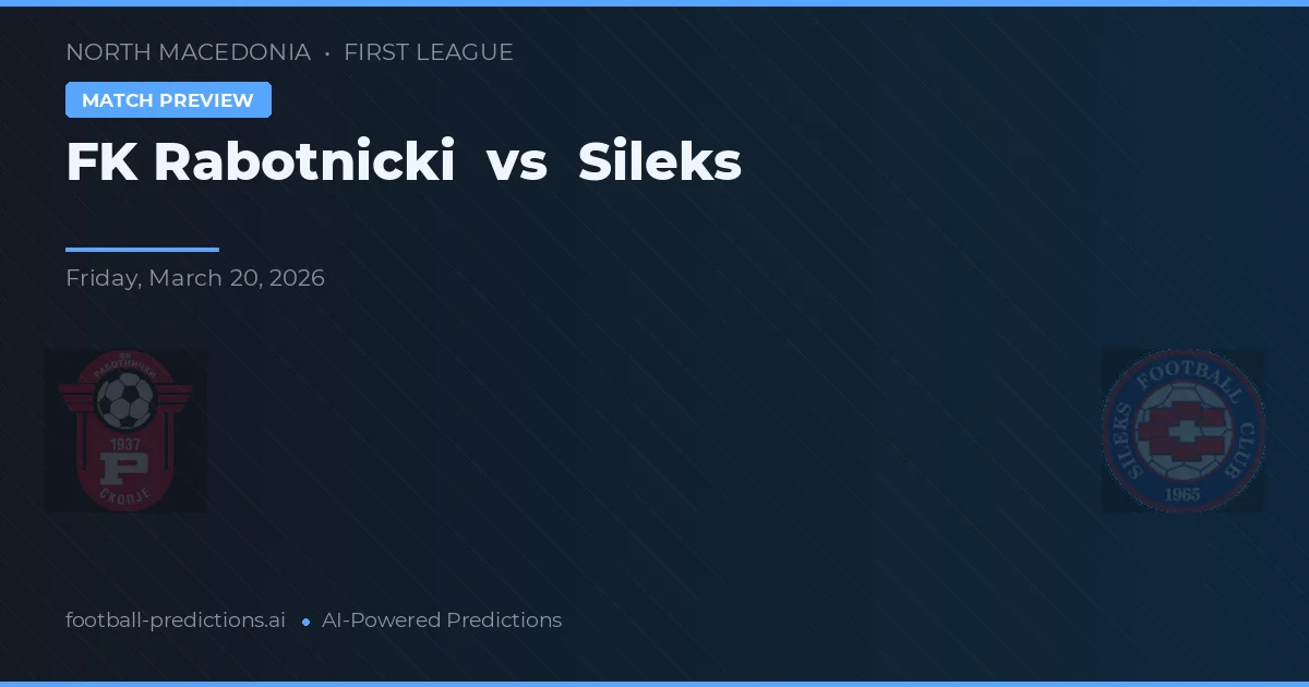 FK Rabotnički vs Sileks — typy i zapowiedź meczu