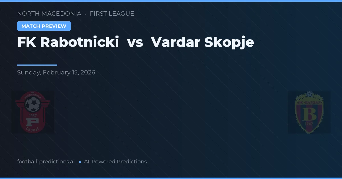 FK Rabotnički vs Vardar Skopje — typy i zapowiedź meczu