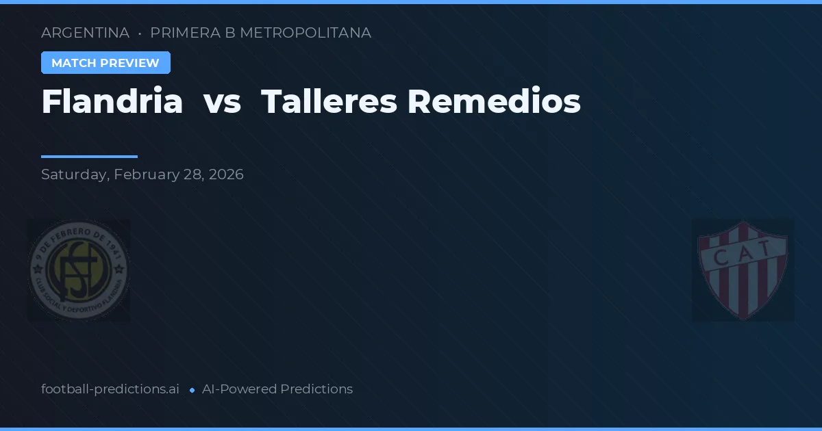 Flandria vs Talleres Remedios — typy i zapowiedź meczu