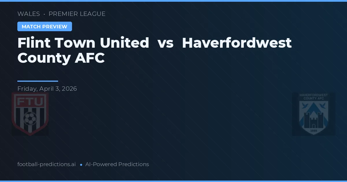 Flint Town United vs Haverfordwest County AFC — typy i zapowiedź meczu