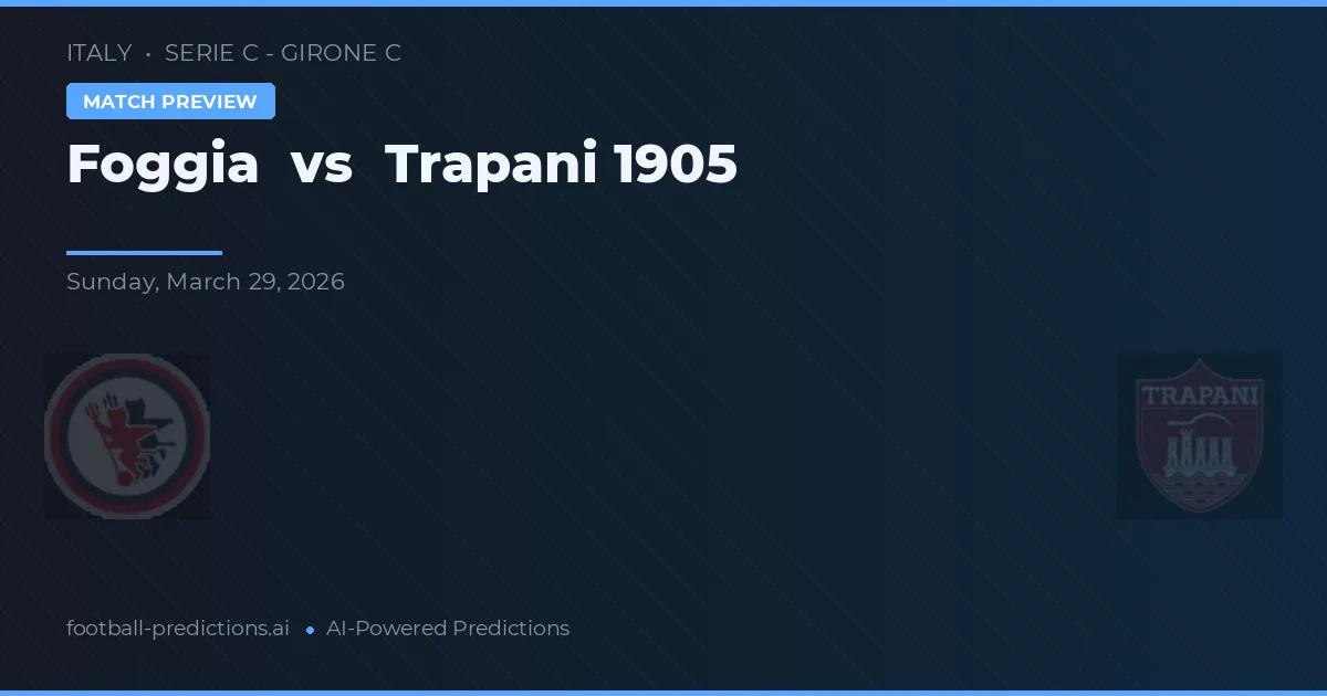 Foggia vs Trapani 1905 — typy i zapowiedź meczu