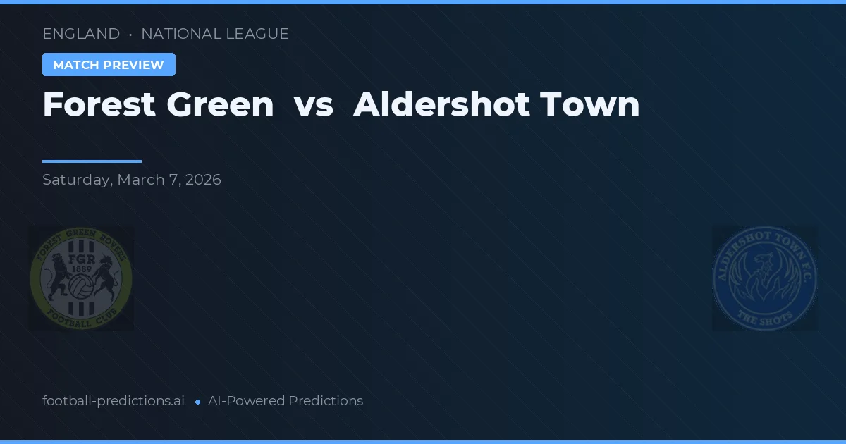Forest Green vs Aldershot Town — typy i zapowiedź meczu