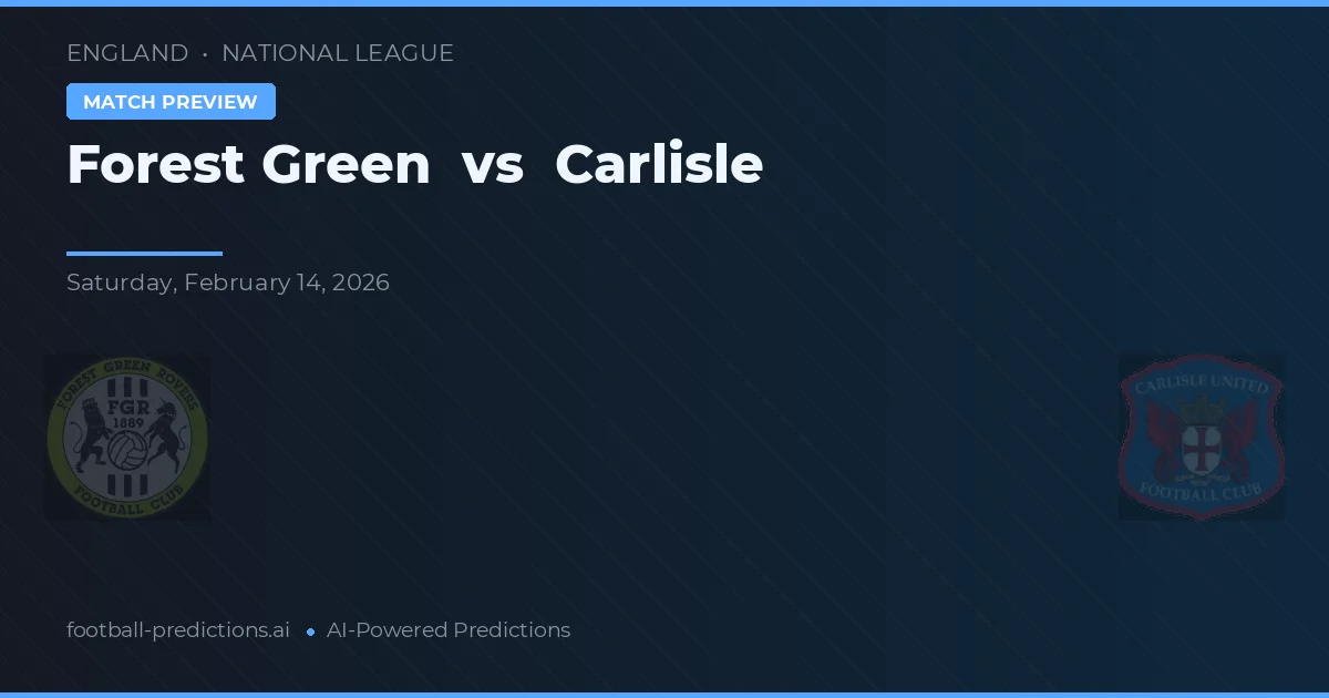 Forest Green vs Carlisle — typy i zapowiedź meczu
