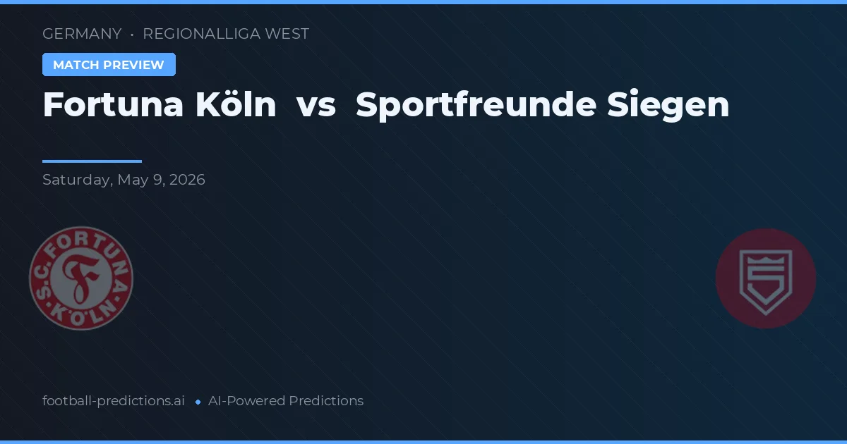 Fortuna Koeln vs Sportfreunde Siegen — typy i zapowiedź meczu