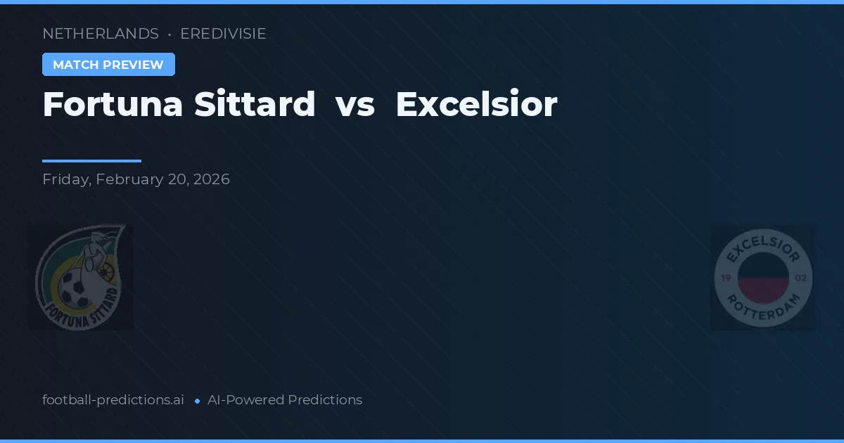 Fortuna Sittard vs Excelsior — typy i zapowiedź meczu