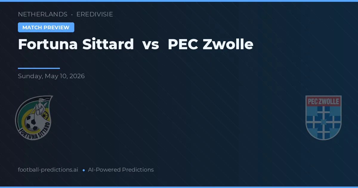 Fortuna Sittard vs PEC Zwolle — typy i zapowiedź meczu