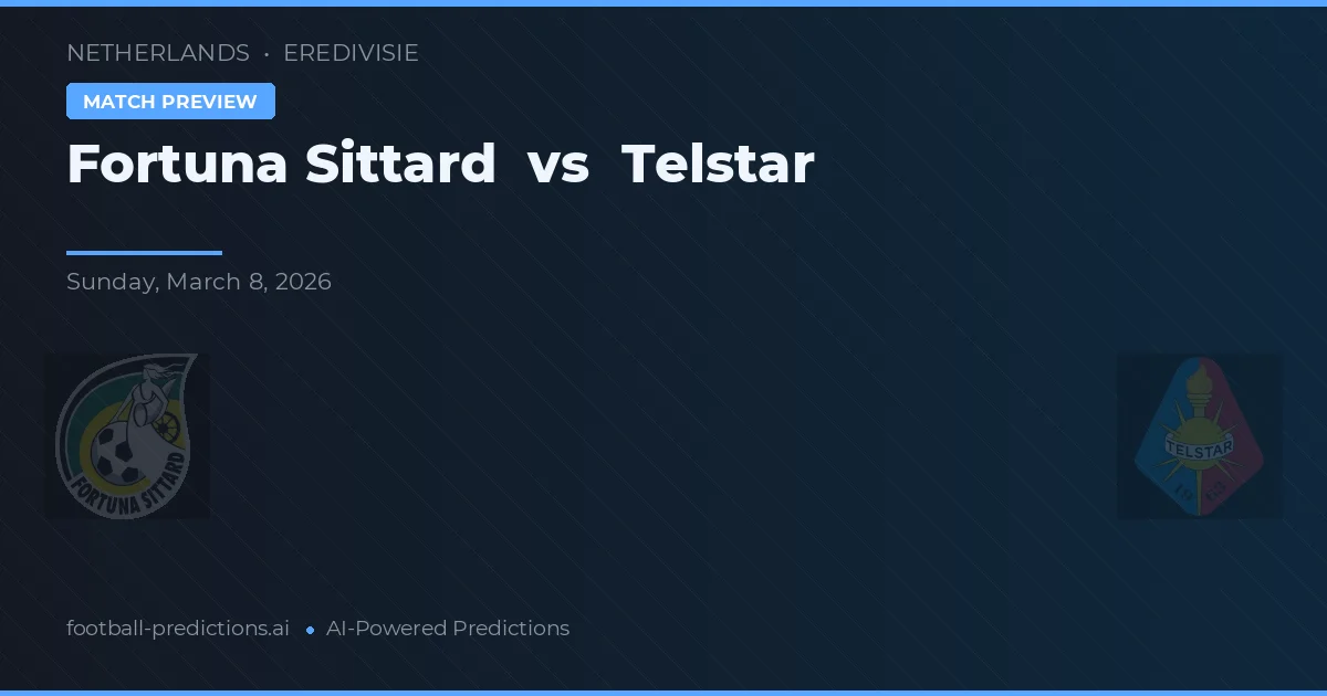 Fortuna Sittard vs Telstar — typy i zapowiedź meczu