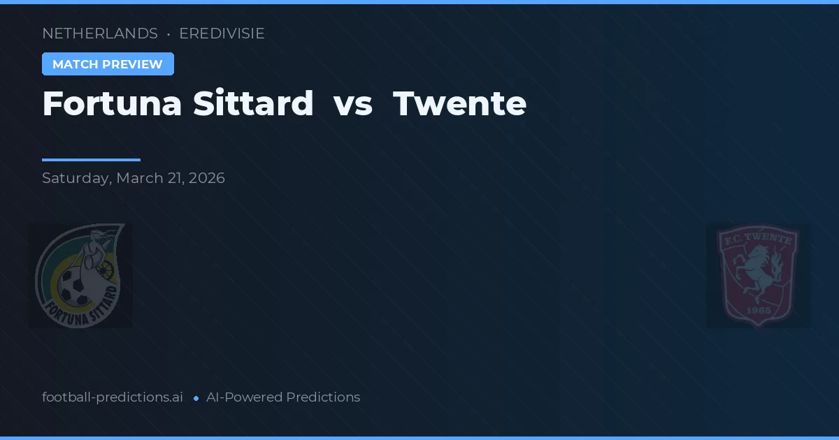 Fortuna Sittard vs FC Twente — typy i zapowiedź meczu