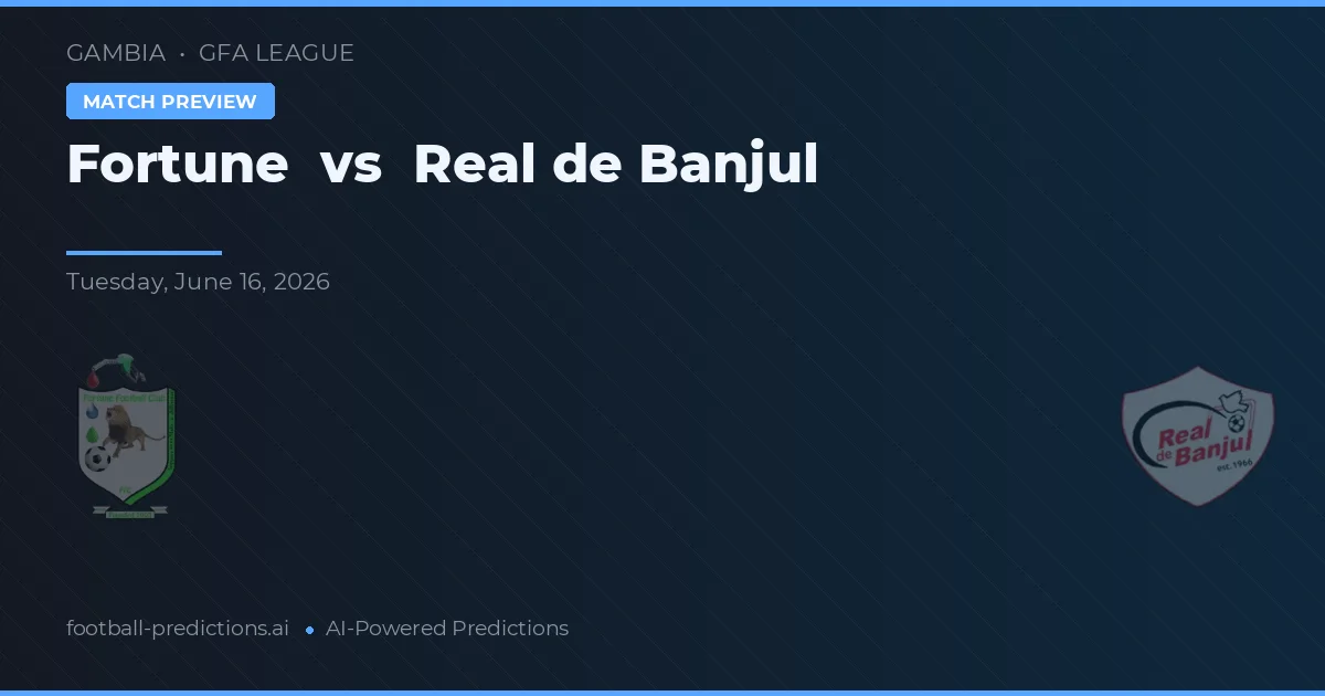 Fortune vs Real de Banjul — typy i zapowiedź meczu