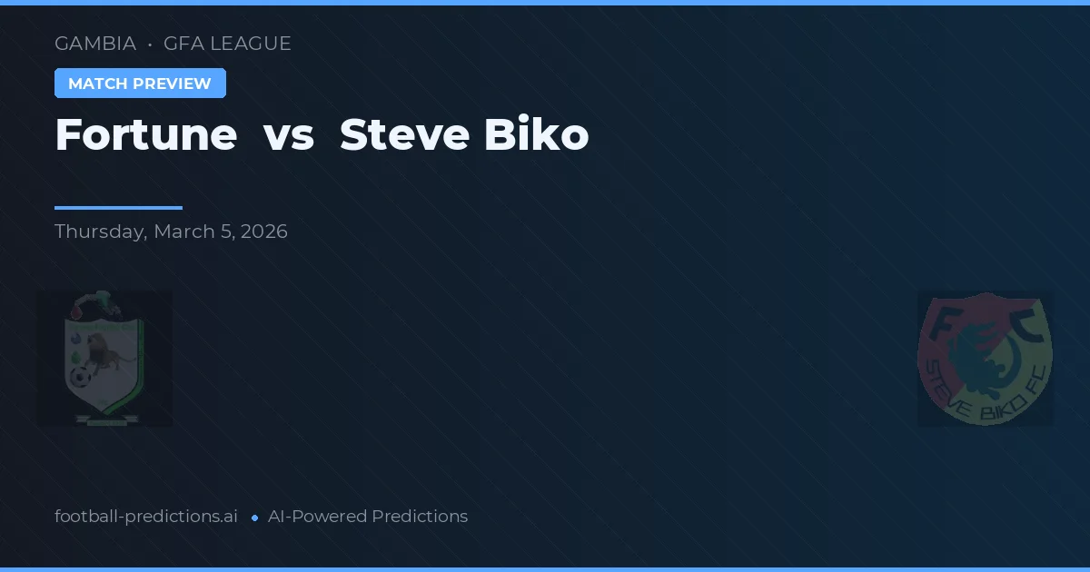 Fortune vs Steve Biko — typy i zapowiedź meczu