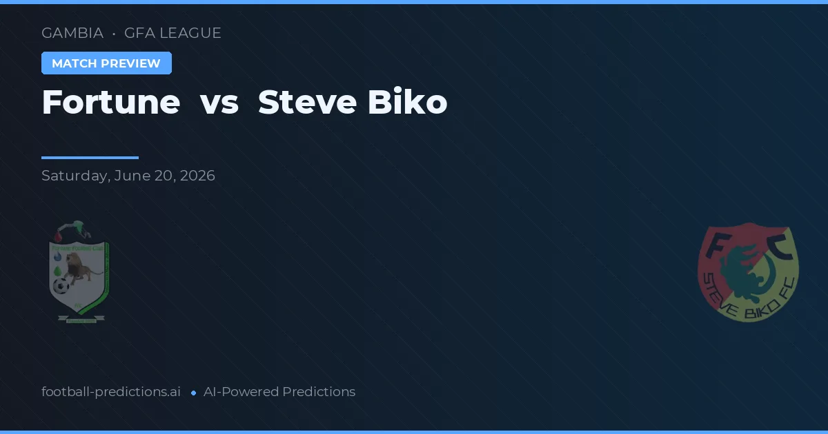 Fortune vs Steve Biko — typy i zapowiedź meczu