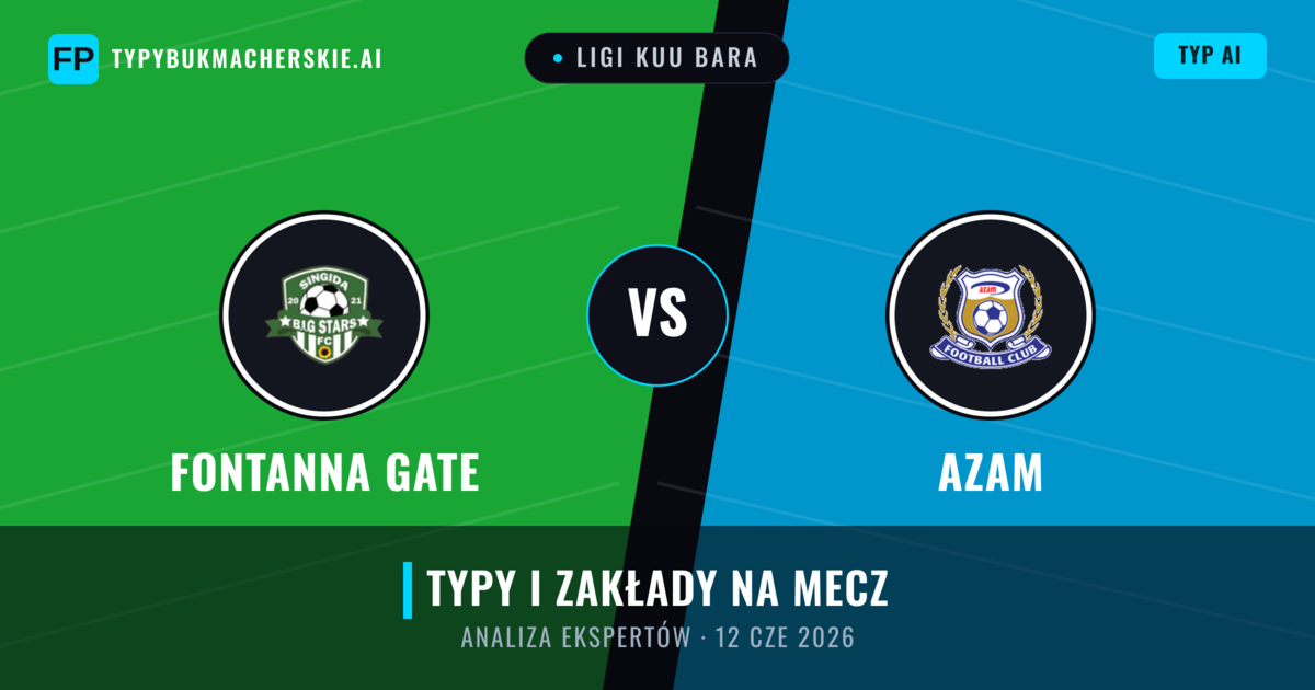 Fontanna Gate vs Azam — typy i zapowiedź meczu