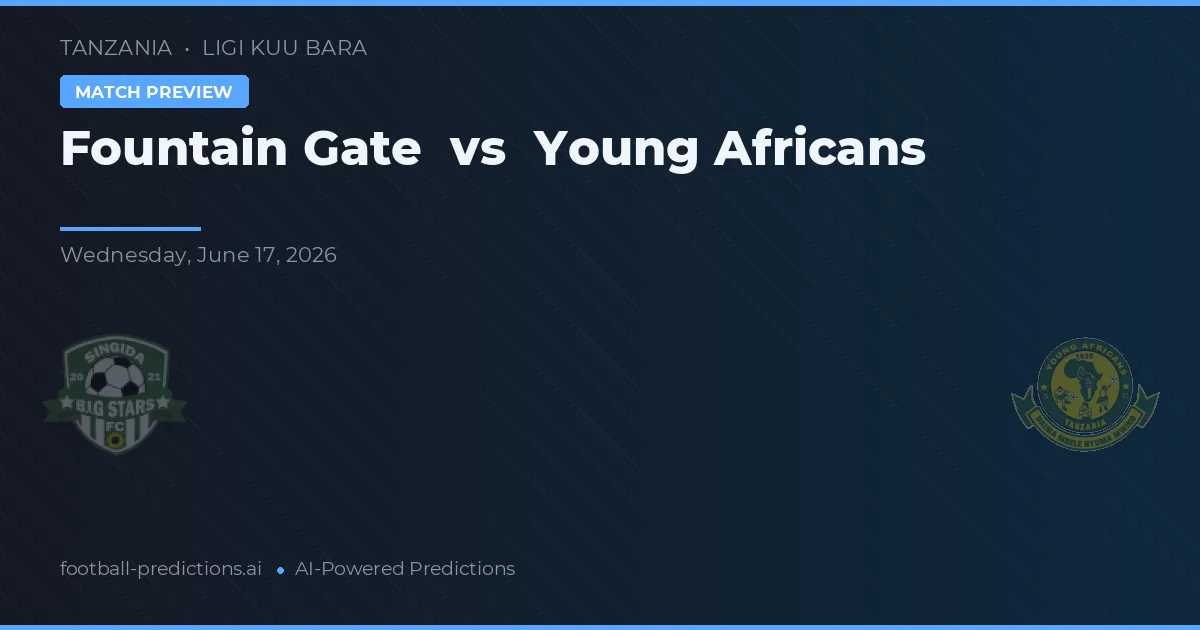 Fontanna Gate vs Young Africans — typy i zapowiedź meczu