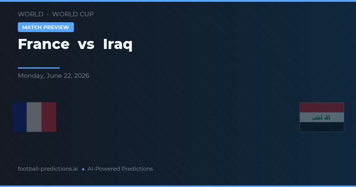 Francja vs Iraq — typy i zapowiedź meczu