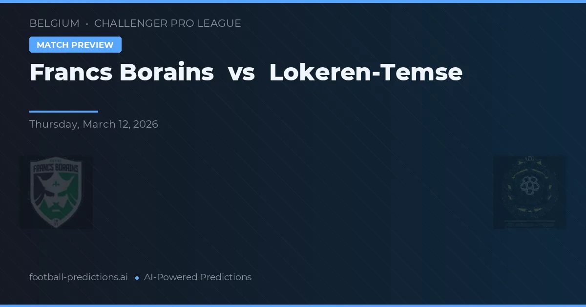 Francs Borains vs Lokeren-Temse — typy i zapowiedź meczu