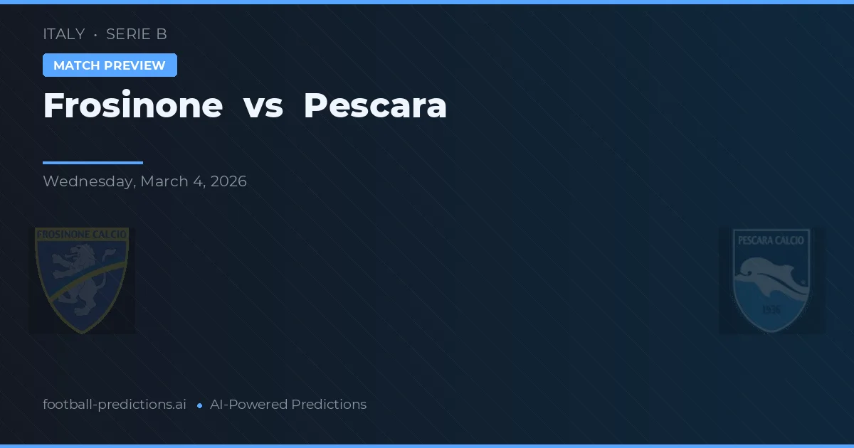Frosinone vs Pescara — typy i zapowiedź meczu