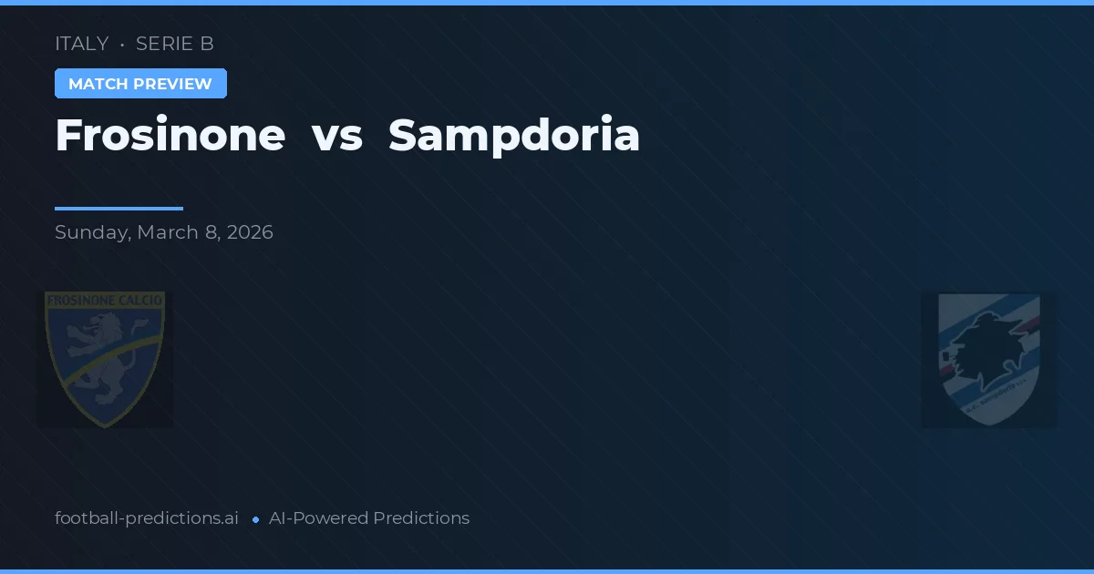 Frosinone vs Sampdoria — typy i zapowiedź meczu