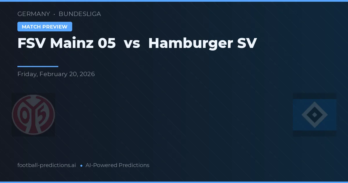 FSV Mainz 05 vs Hamburger SV — typy i zapowiedź meczu