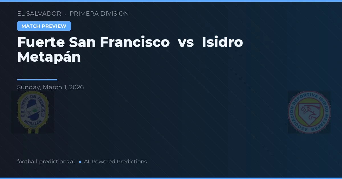 Fuerte San Francisco vs Isidro Metapán — typy i zapowiedź meczu