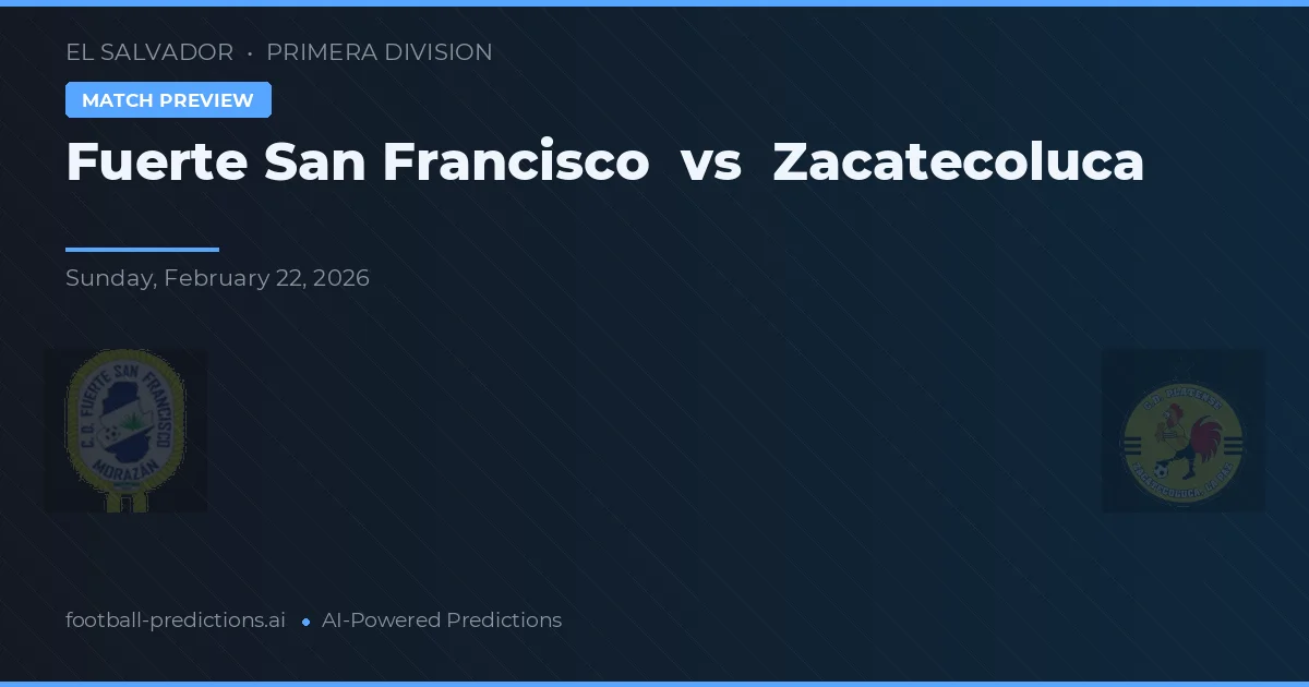 Fuerte San Francisco vs Zacatecoluca — typy i zapowiedź meczu