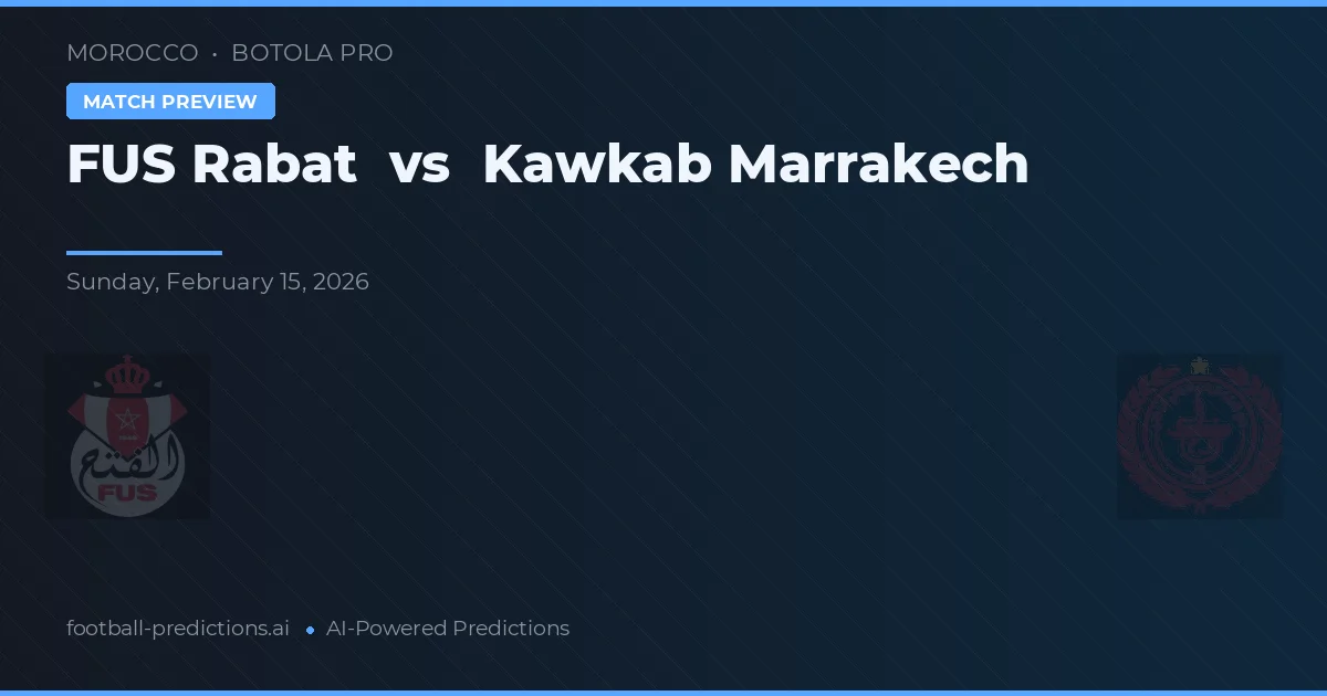 FUS Rabat vs Kawkab Marrakech — typy i zapowiedź meczu