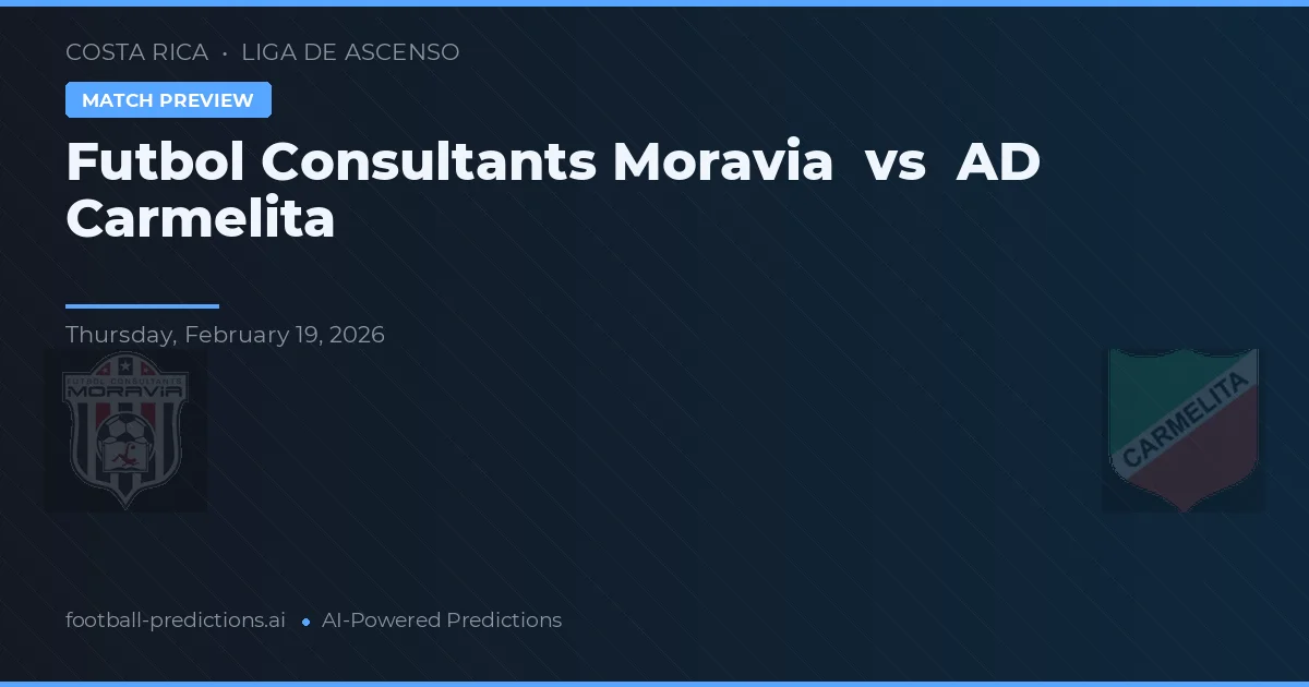Futbol Consultants Moravia vs AD Carmelita — typy i zapowiedź meczu