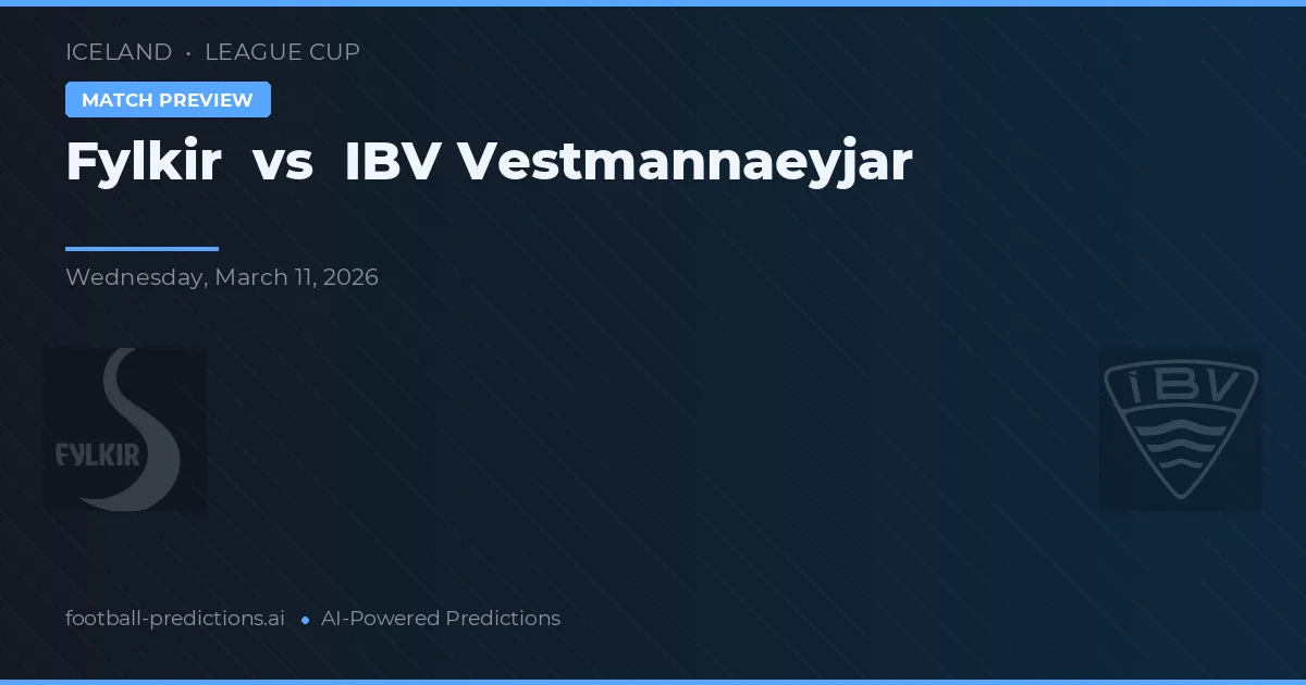Fylkir vs IBV Vestmannaeyjar — typy i zapowiedź meczu