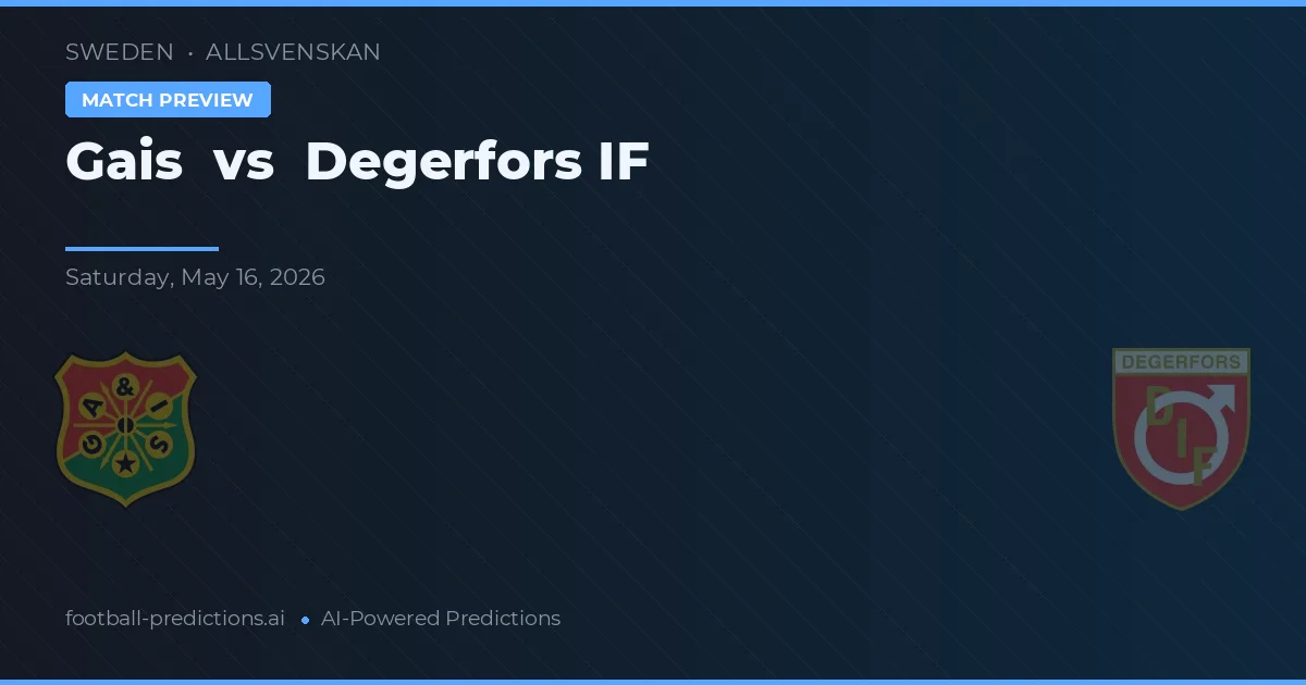 Gais vs Degerfors IF — typy i zapowiedź meczu