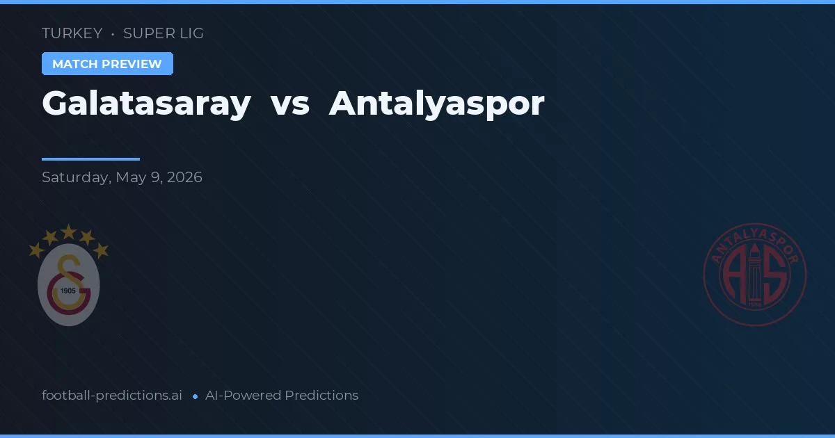 Galatasaray vs Antalyaspor — typy i zapowiedź meczu