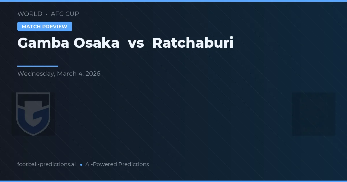 Gamba Osaka vs Ratchaburi — typy i zapowiedź meczu
