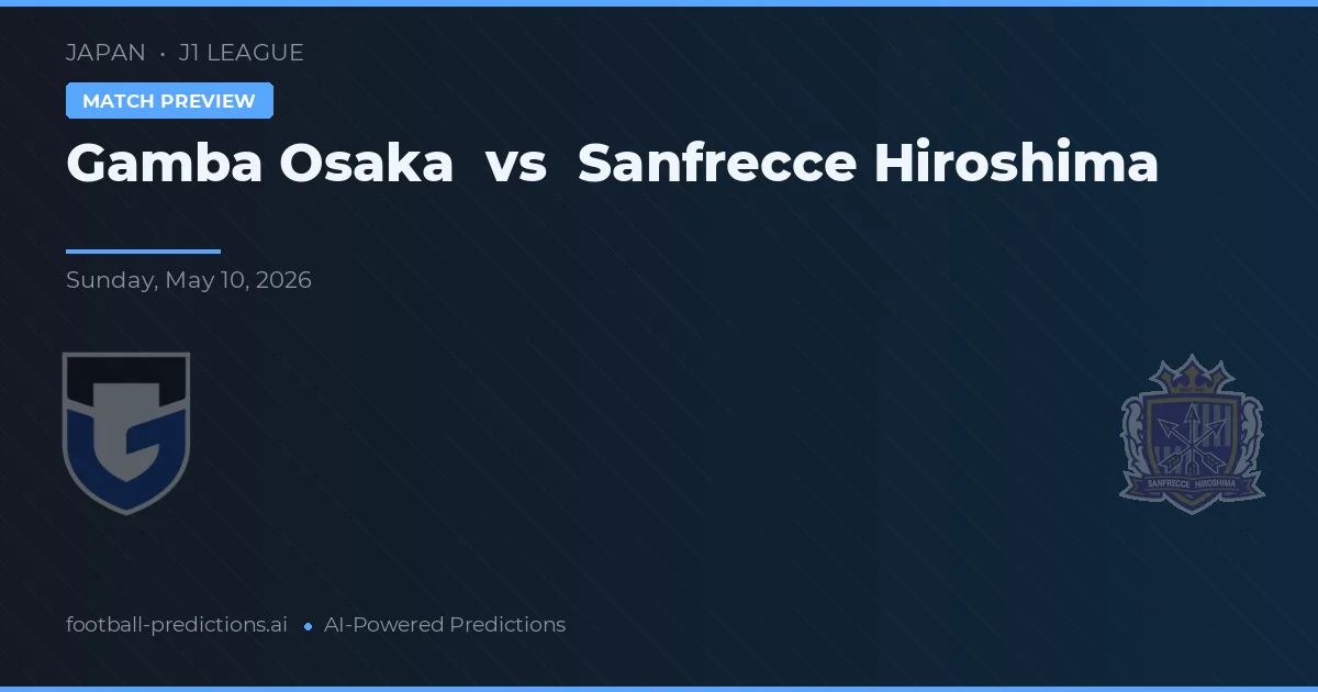 Gamba Osaka vs Sanfrecce Hiroshima — typy i zapowiedź meczu