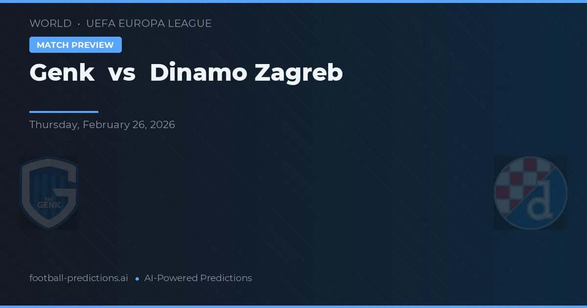 Genk vs Dinamo Zagrzeb — typy i zapowiedź meczu