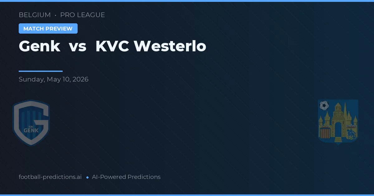 Genk vs KVC Westerlo — typy i zapowiedź meczu