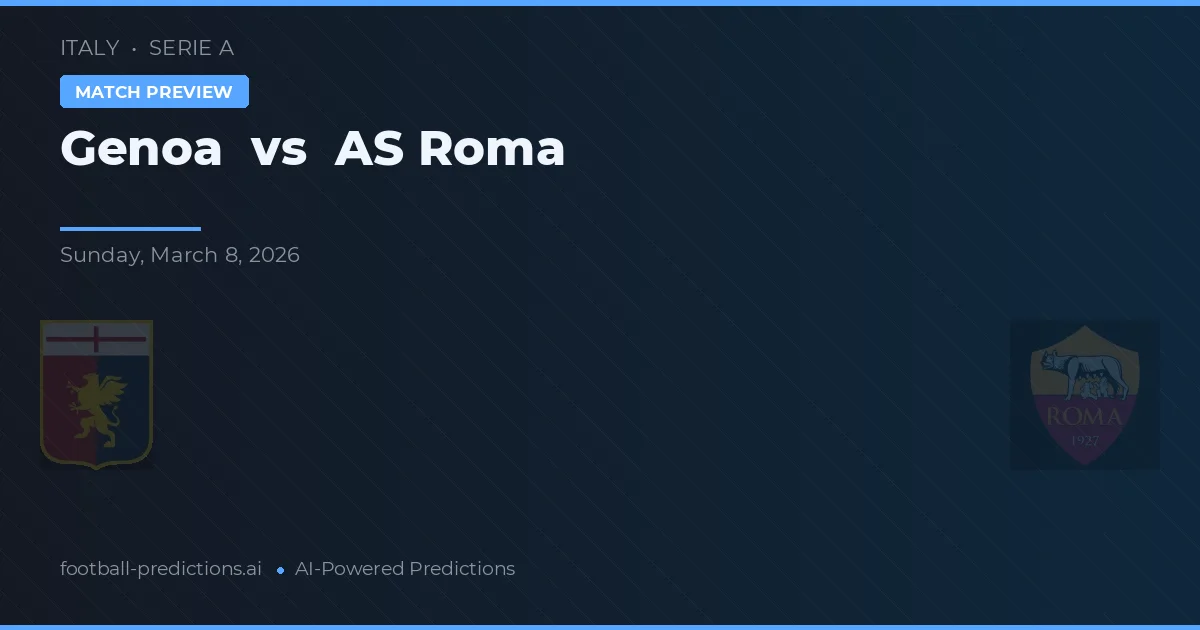 Genua vs AS Roma — typy i zapowiedź meczu