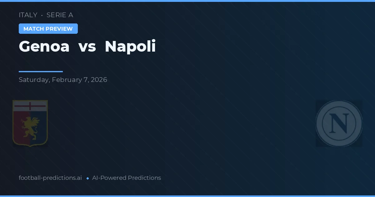 Genua vs Napoli — typy i zapowiedź meczu