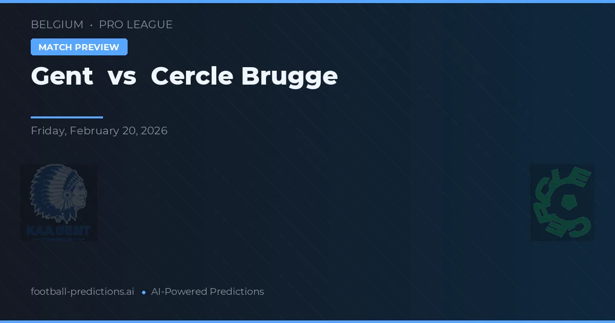Gent vs Cercle Brugge — typy i zapowiedź meczu