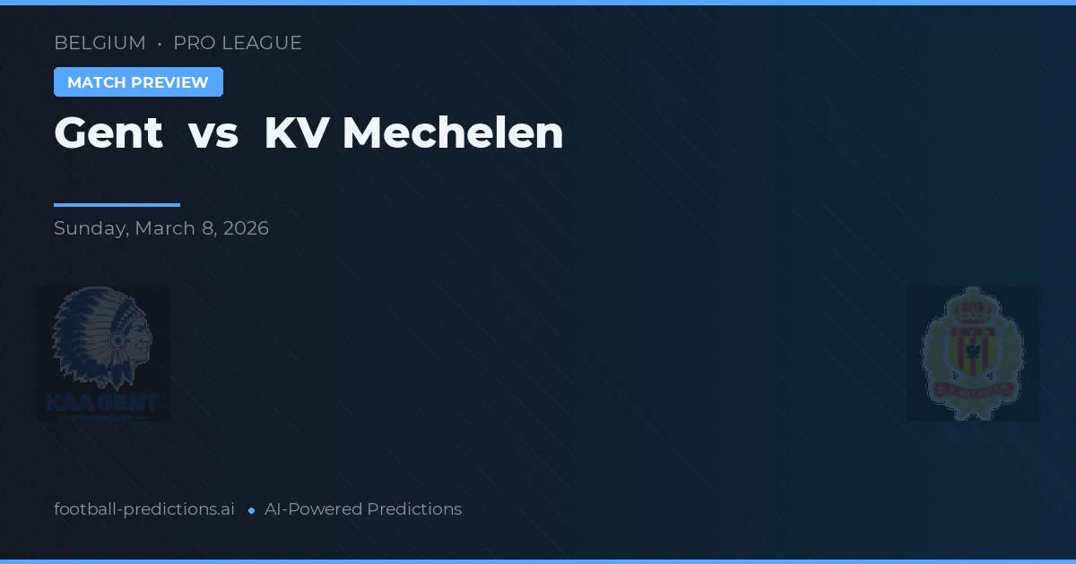 Gent vs KV Mechelen — typy i zapowiedź meczu