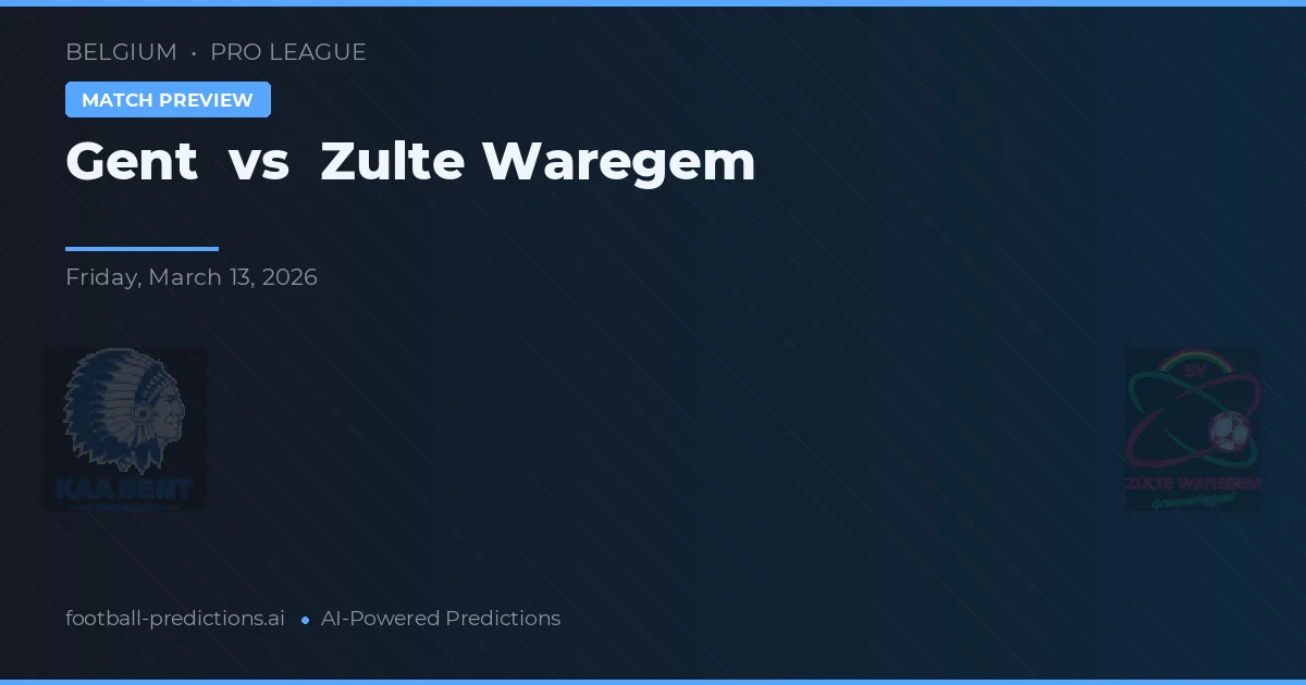 Gent vs Zulte Waregem — typy i zapowiedź meczu