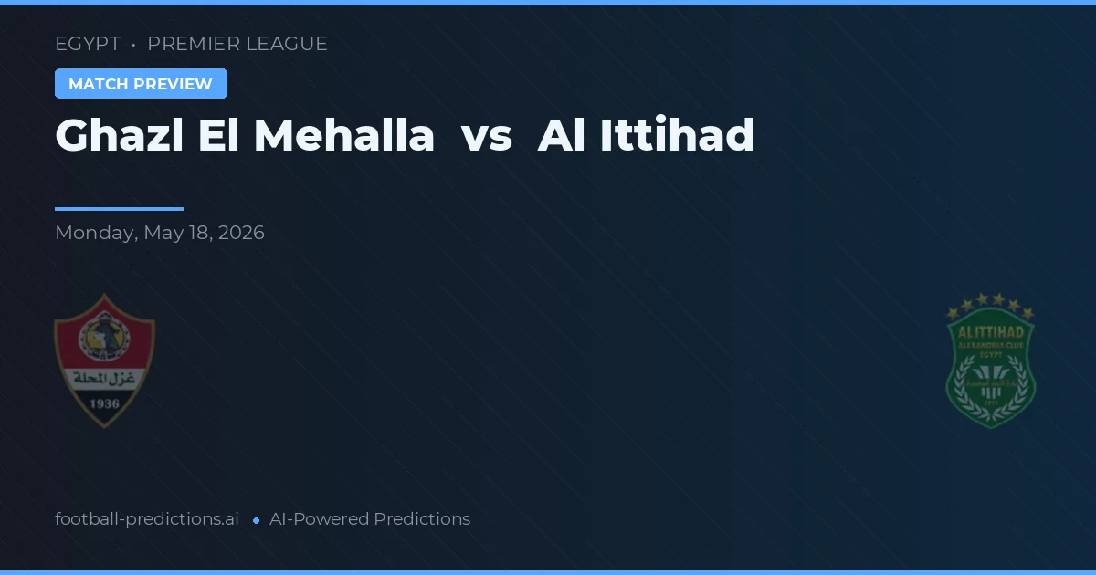 Ghazl El Mehalla vs Al Ittihad — typy i zapowiedź meczu