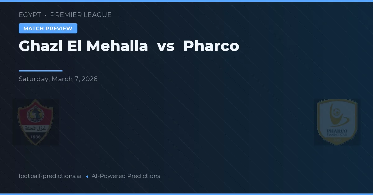 Ghazl El Mehalla vs Pharco — typy i zapowiedź meczu