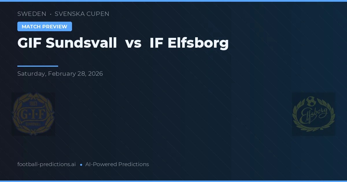 GIF Sundsvall vs IF Elfsborg — typy i zapowiedź meczu