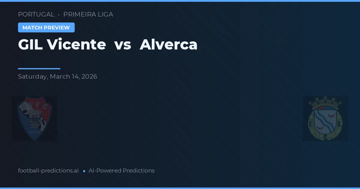 Gil Vicente vs Alverca — typy i zapowiedź meczu
