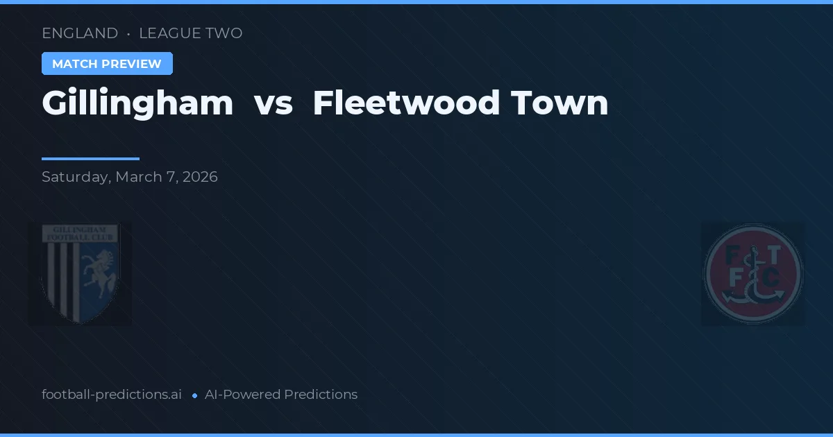 Gillingham vs Fleetwood Town — typy i zapowiedź meczu