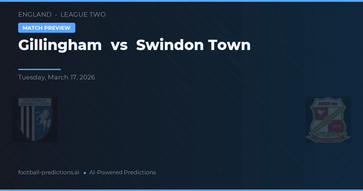 Gillingham vs Swindon Town — typy i zapowiedź meczu