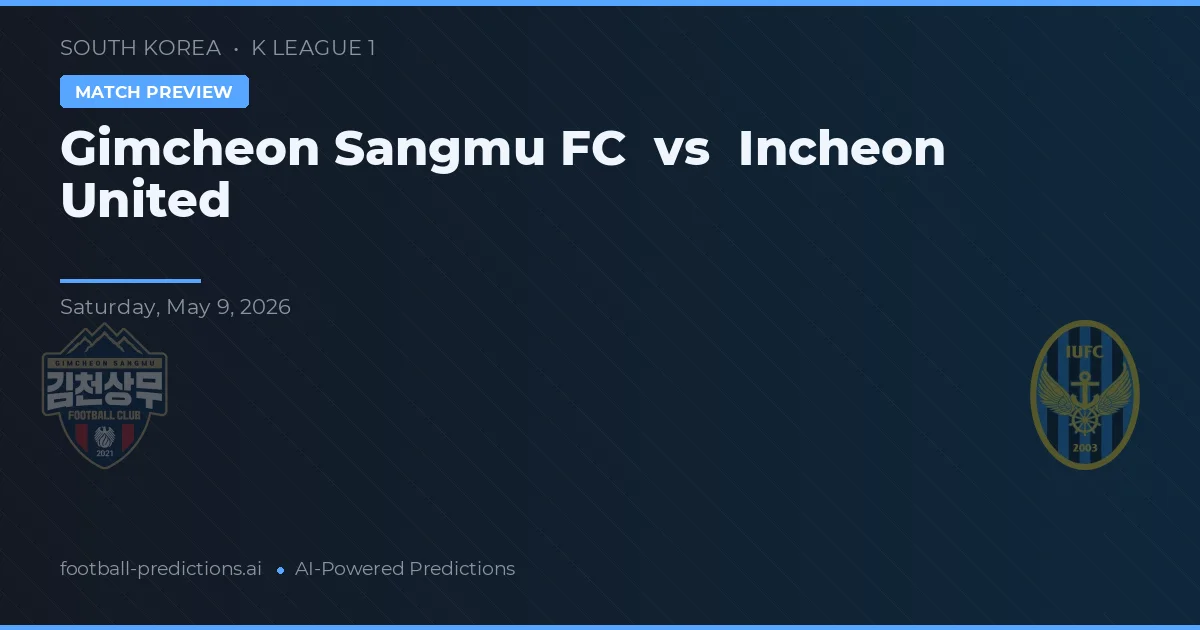 Gimcheon Sangmu FC vs Incheon United — typy i zapowiedź meczu