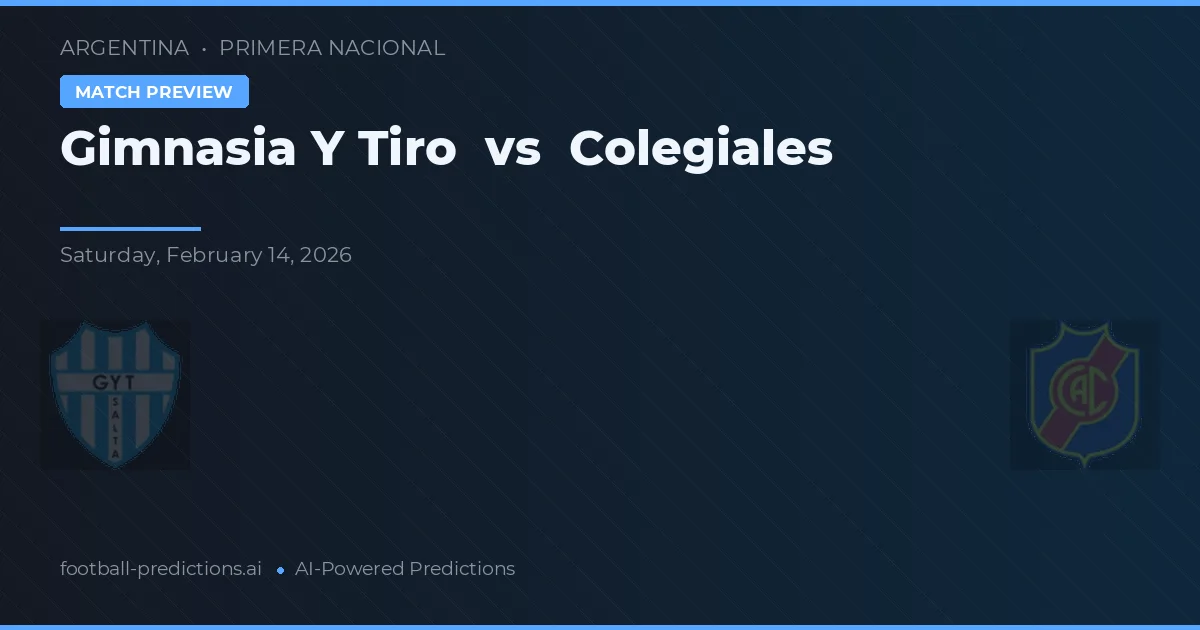 Gimnasia y Tiro vs Colegiales — typy i zapowiedź meczu